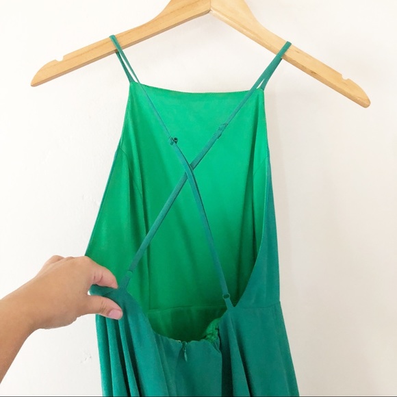 NWOT LuLu's Green Maxi Dress sz s - Picture 8 of 10